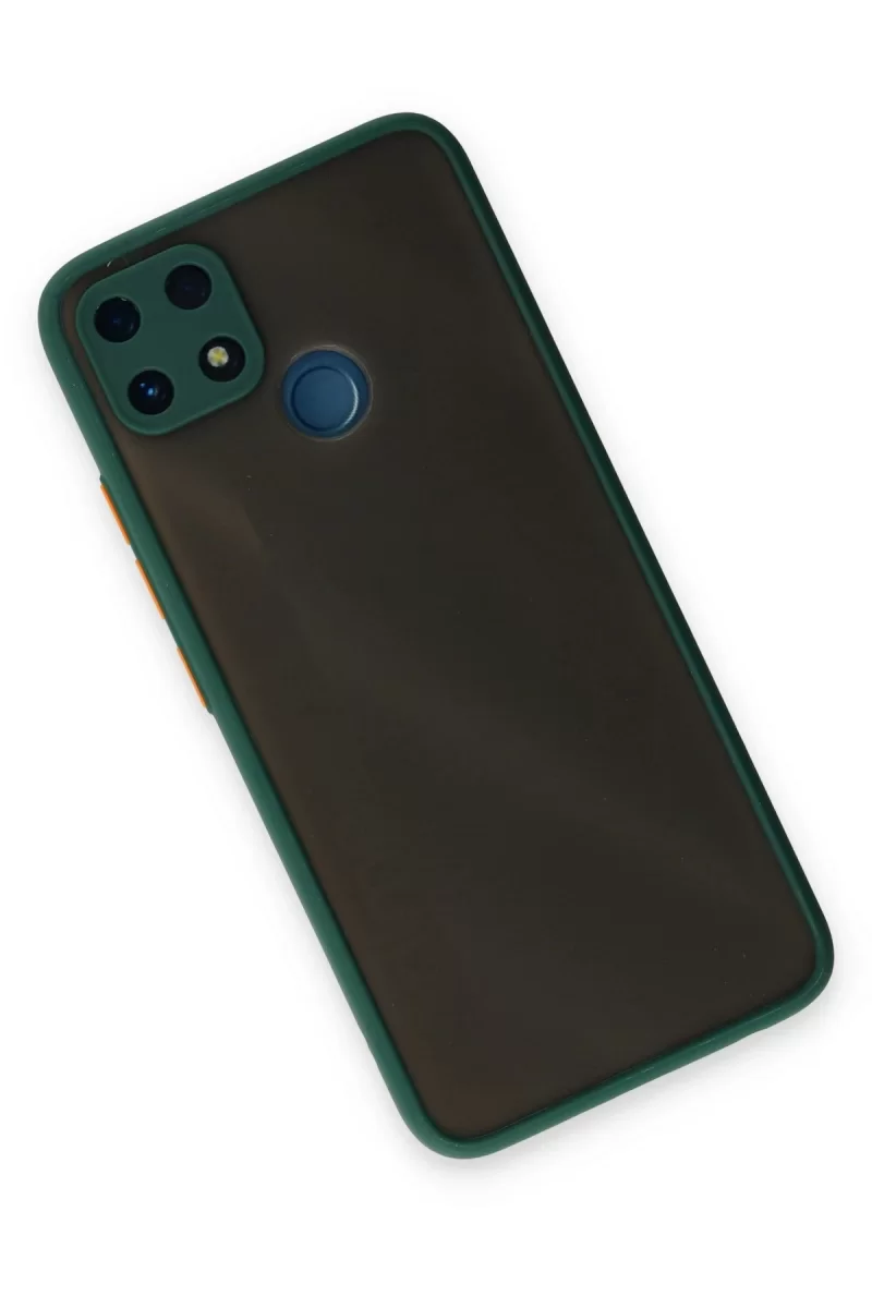 Newface Realme C25 Kılıf Montreal Silikon Kapak - Yeşil