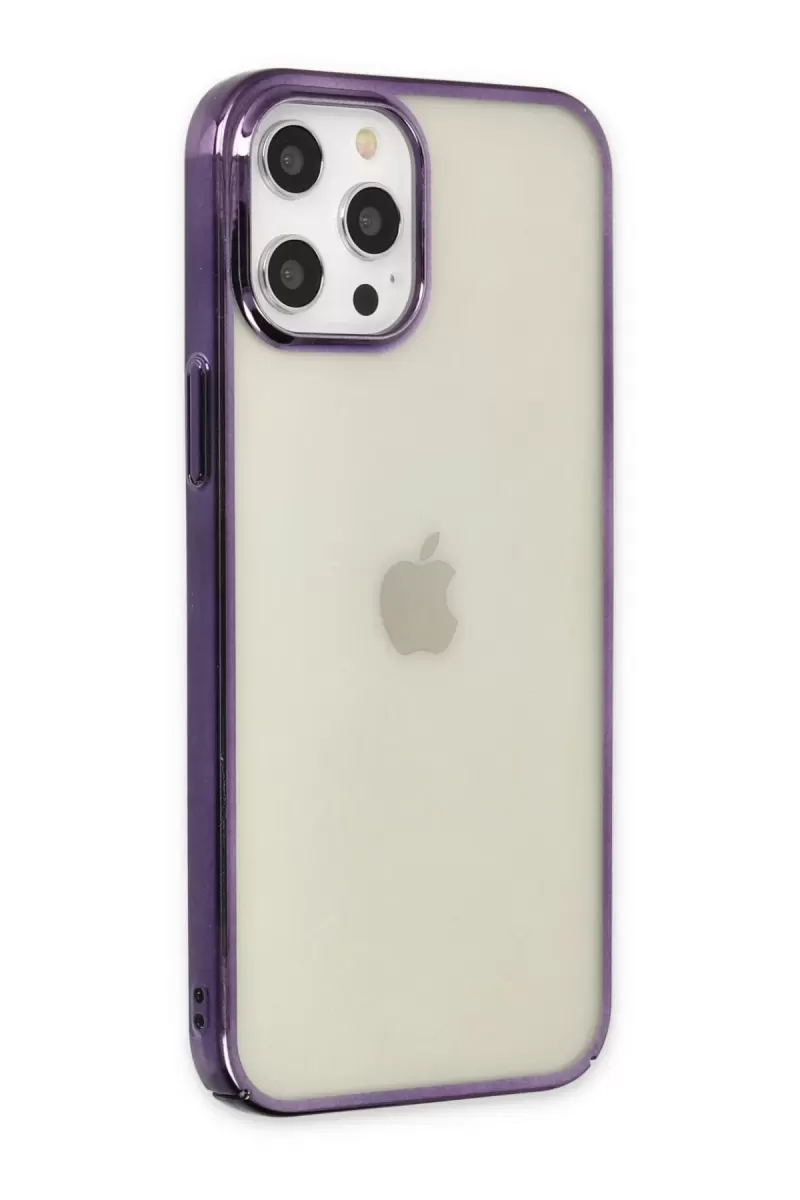 Newface Apple iPhone 12 Pro Max Kılıf Element Silikon - Mor