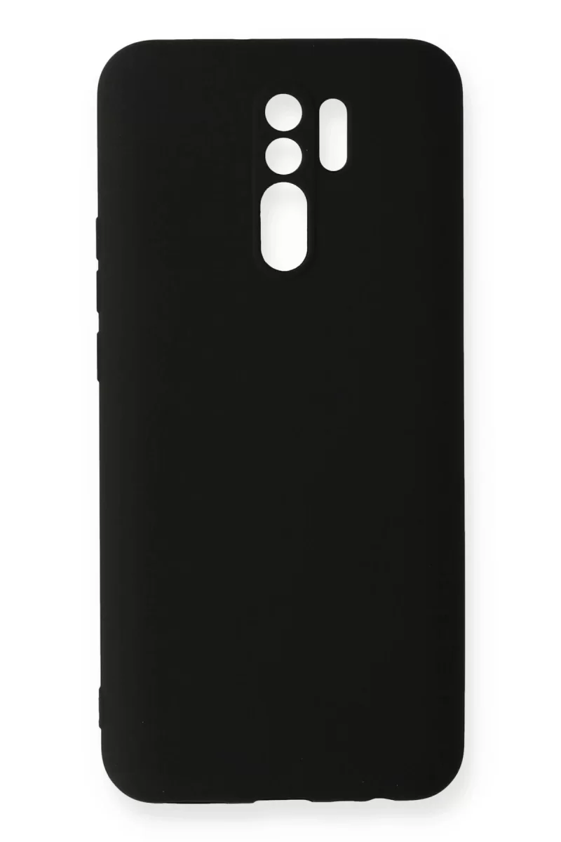 Newface Xiaomi Redmi 9 Kılıf Nano içi Kadife Silikon - Siyah
