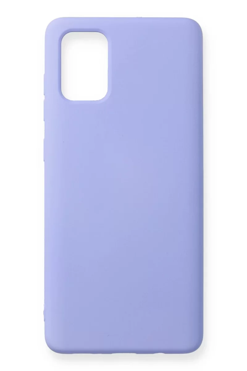 Newface Samsung Galaxy A71 Kılıf Nano içi Kadife Silikon - Lila