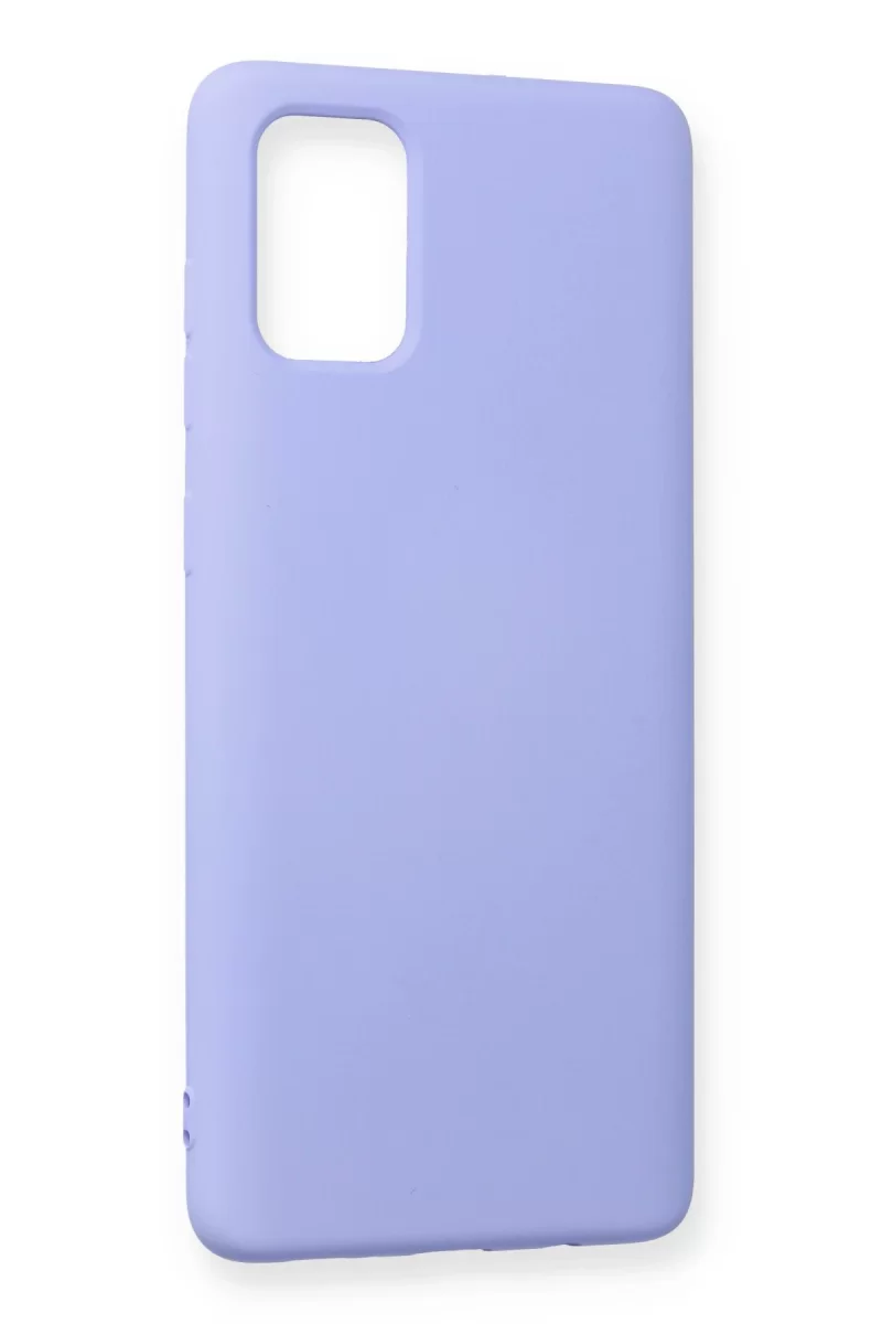 Newface Samsung Galaxy A71 Kılıf Nano içi Kadife Silikon - Lila