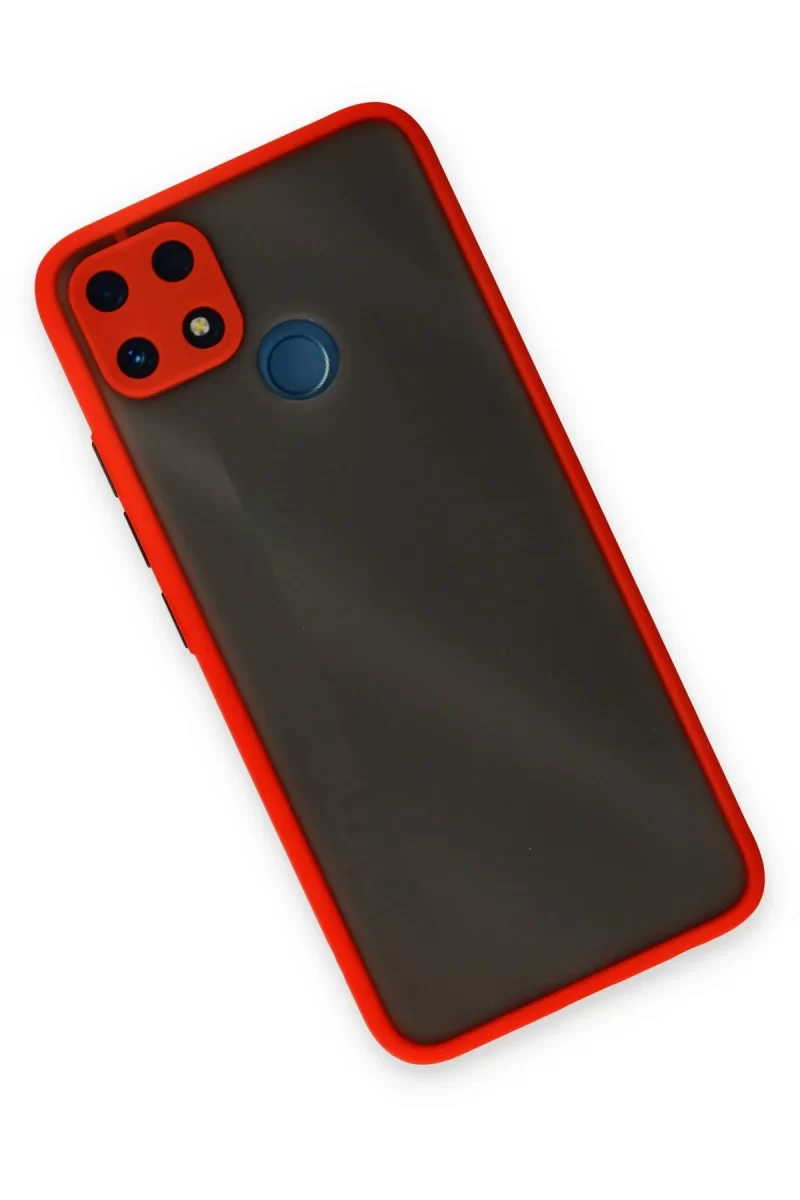 Newface Realme C25 Kılıf Montreal Silikon Kapak - Kırmızı