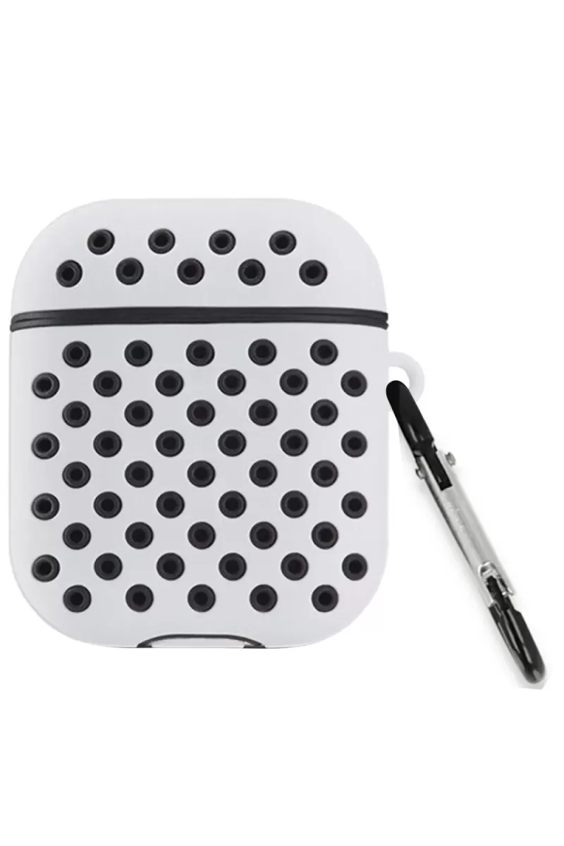 Newface Apple Airpods 2 (2.nesil) Spor Delikli Kılıf - Gri-Siyah