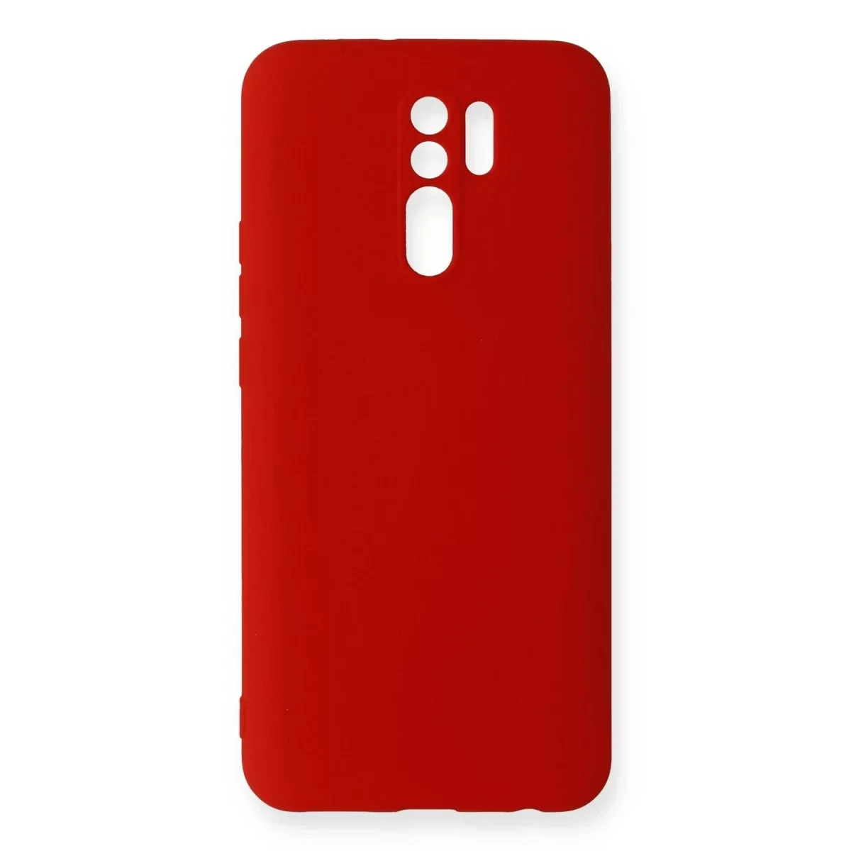 Newface Xiaomi Redmi 9 Kılıf Nano içi Kadife Silikon - Kırmızı