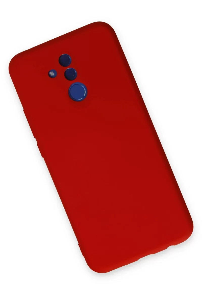 Newface Huawei Mate 20 Lite Kılıf Nano içi Kadife Silikon - Kırmızı