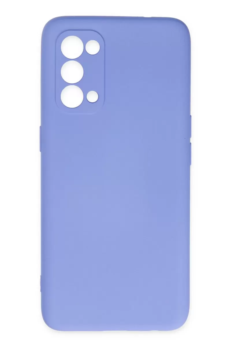 Newface Oppo Reno 5 Kılıf Nano içi Kadife Silikon - Lila