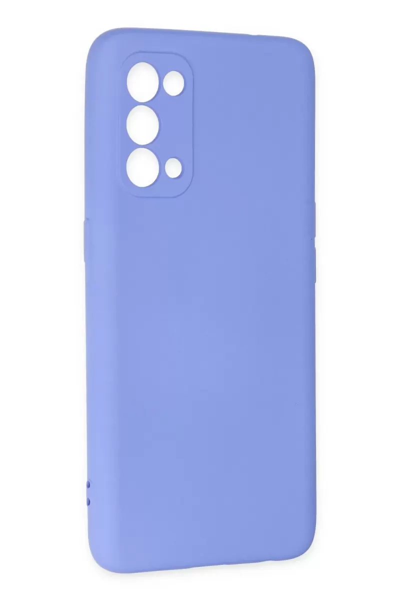 Newface Oppo Reno 5 Kılıf Nano içi Kadife Silikon - Lila