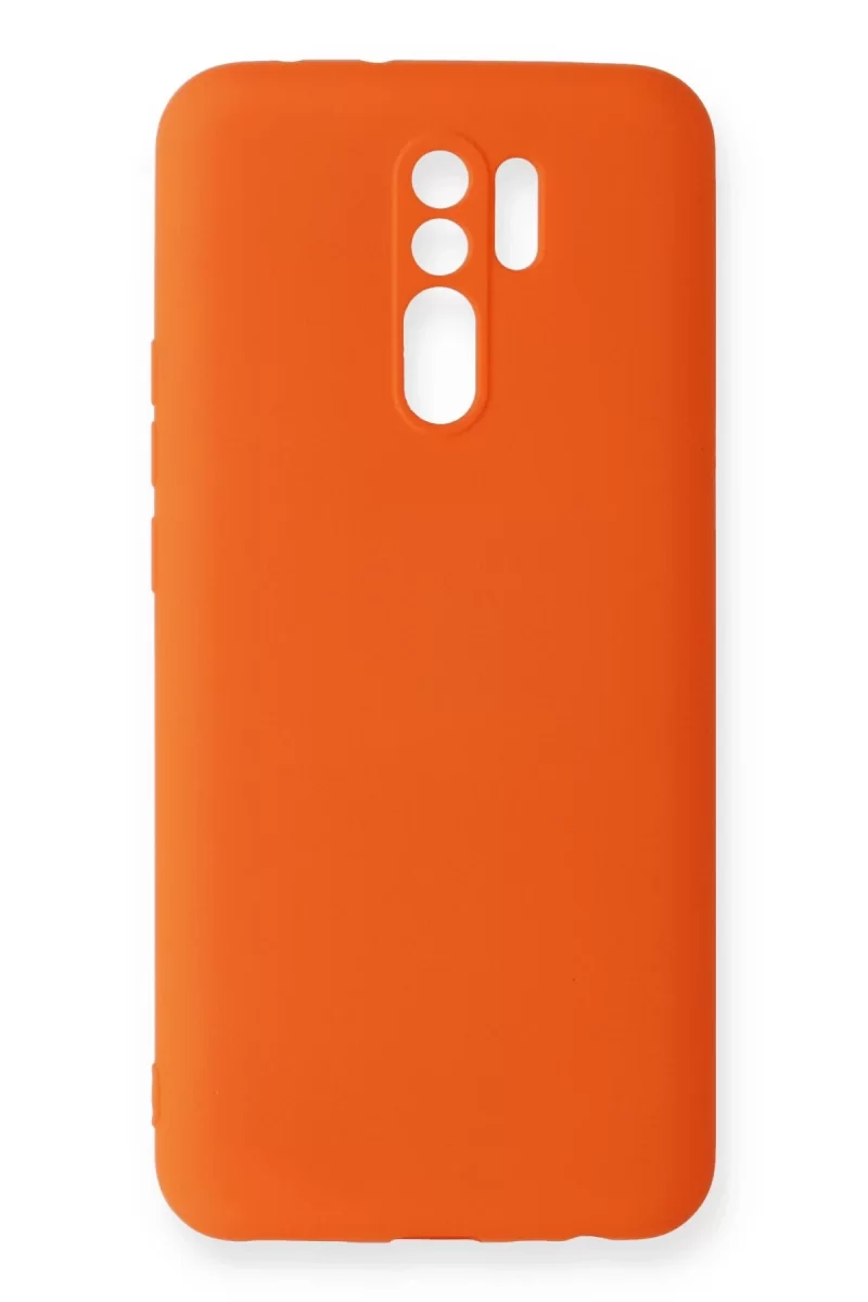 Newface Xiaomi Redmi 9 Kılıf Nano içi Kadife Silikon - Turuncu