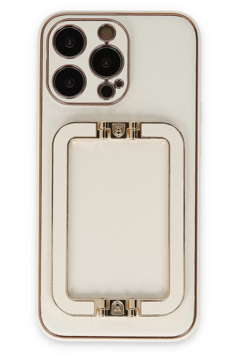 Newface Apple iPhone 13 Pro Max Kılıf Coco Elit Kapak - Beyaz