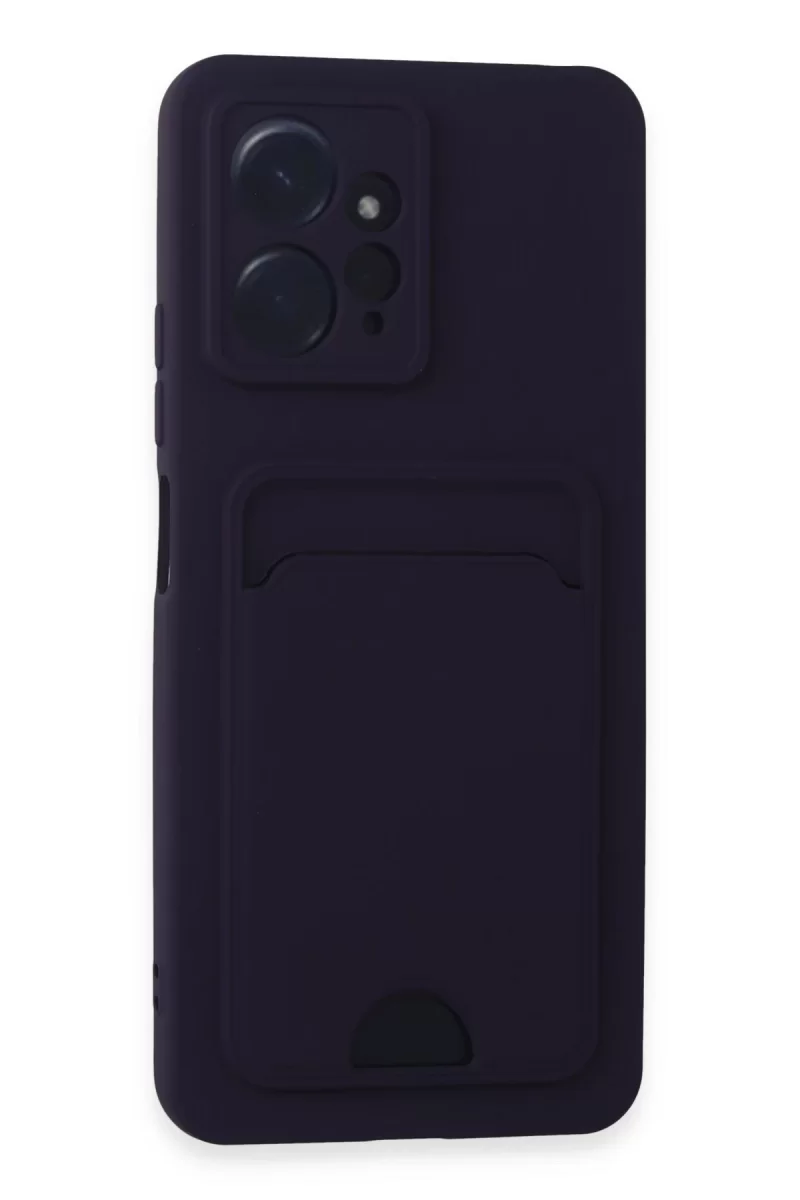 Newface Xiaomi Redmi Note 12 4G Kılıf Kelvin Kartvizitli Silikon - Derin Mor