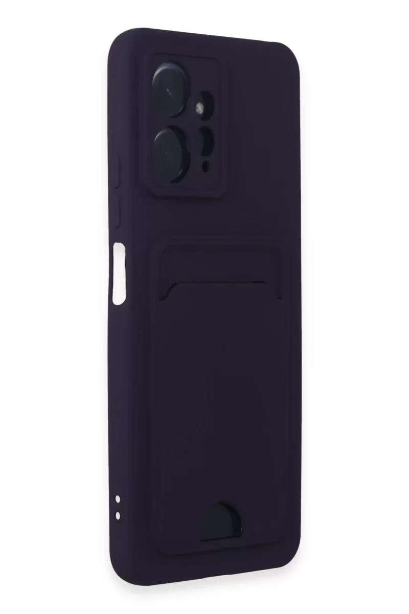 Newface Xiaomi Redmi Note 12 4G Kılıf Kelvin Kartvizitli Silikon - Derin Mor