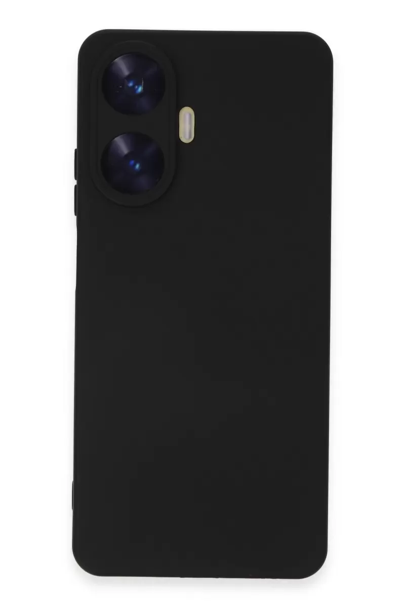 Newface Realme C55 Kılıf Nano içi Kadife Silikon - Siyah