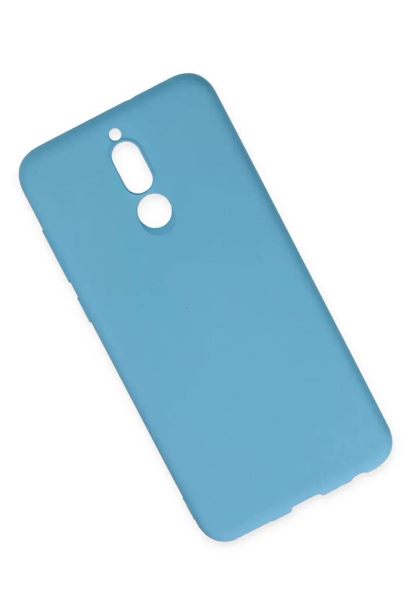 Newface Huawei Mate 10 Lite Kılıf Nano içi Kadife Silikon - Mavi