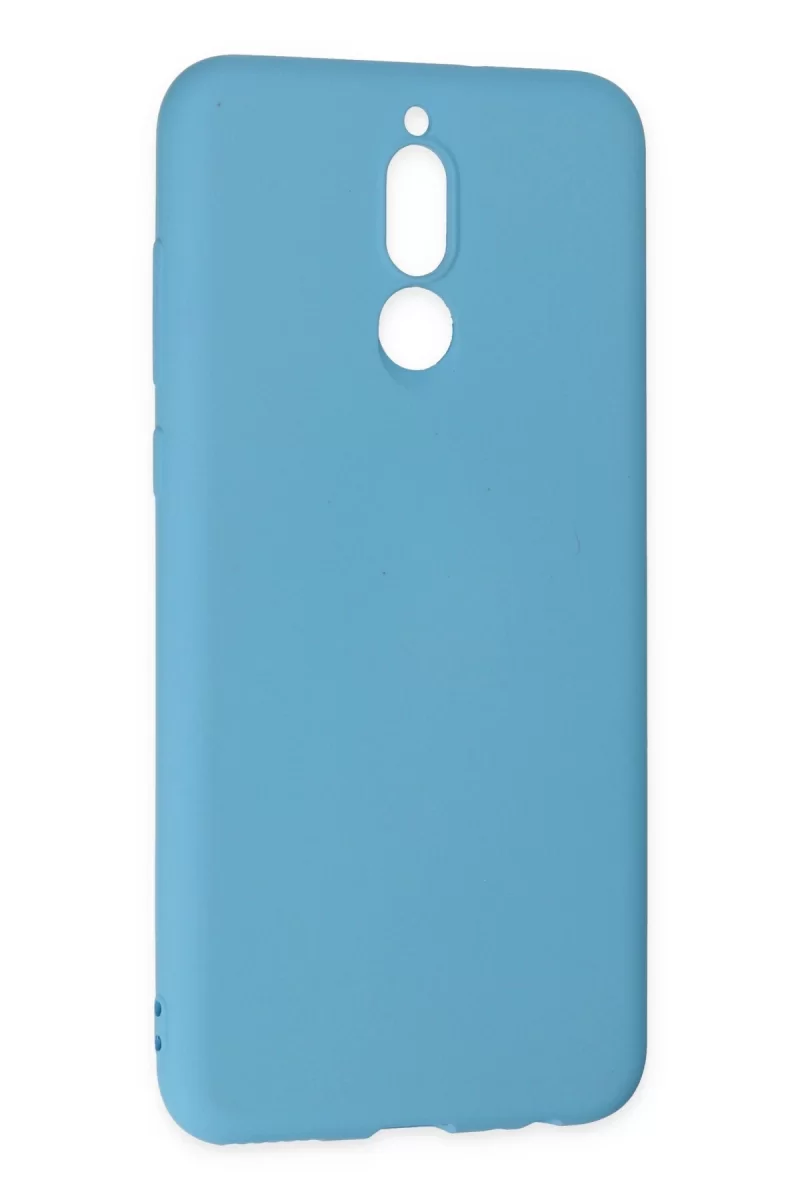 Newface Huawei Mate 10 Lite Kılıf Nano içi Kadife Silikon - Mavi