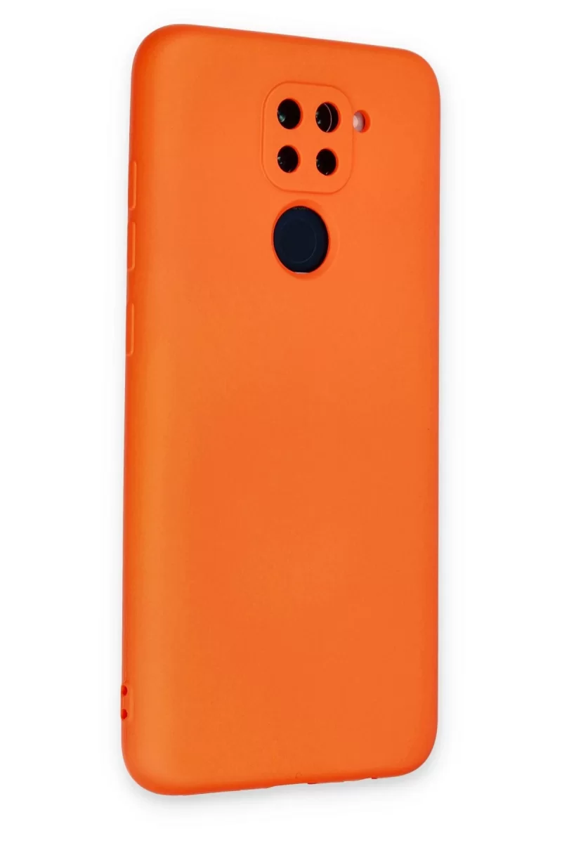 Newface Xiaomi Redmi Note 9 Kılıf Nano içi Kadife Silikon - Turuncu
