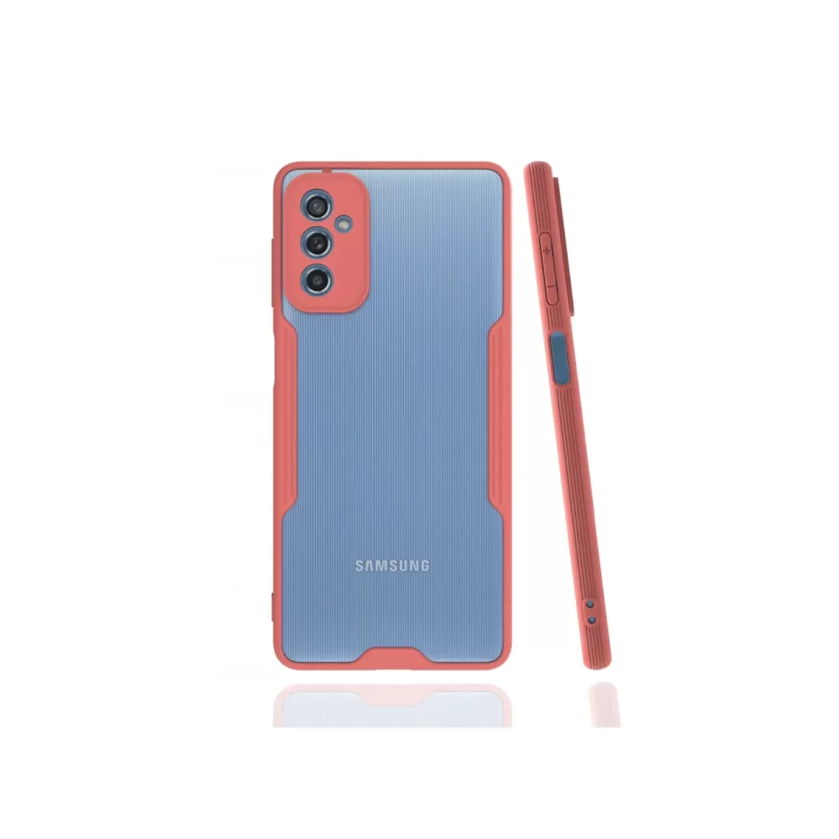 Newface Samsung Galaxy M52 5G Kılıf Platin Silikon - Pembe