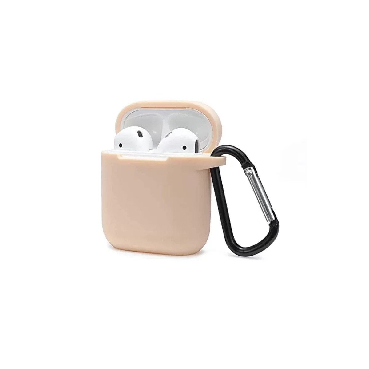 Newface Apple Airpods 2 (2.nesil) Sert Silikon Kılıf - Bej