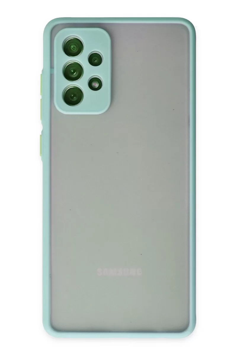 Newface Samsung Galaxy A72 Kılıf Montreal Silikon Kapak - Turkuaz