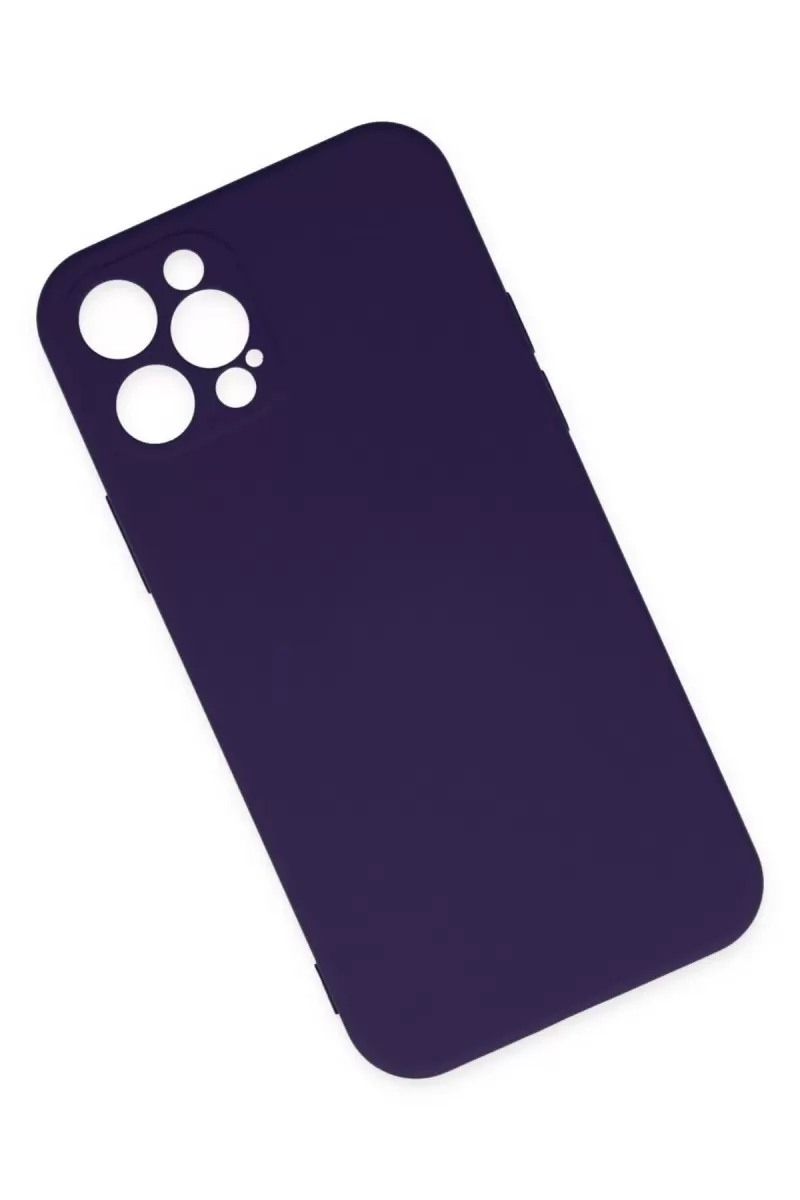 Newface Apple iPhone 12 Pro Max Kılıf Nano içi Kadife Silikon - Mor