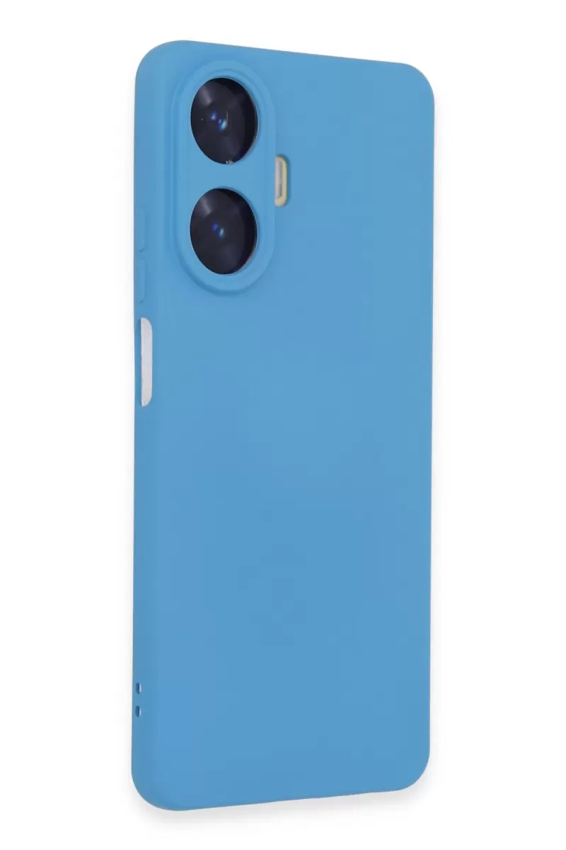 Newface Realme C55 Kılıf Nano içi Kadife Silikon - Mavi