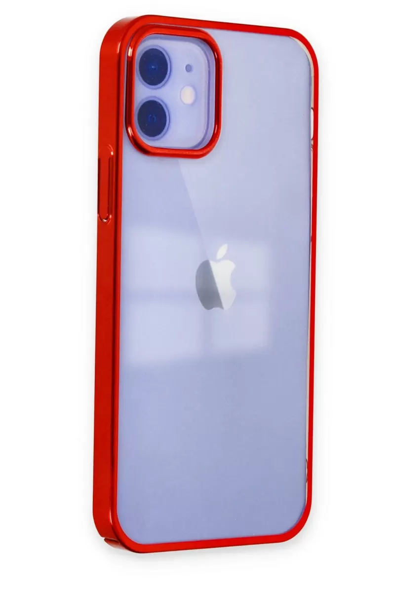 Newface Apple iPhone 12 Kılıf Element Silikon - Kırmızı