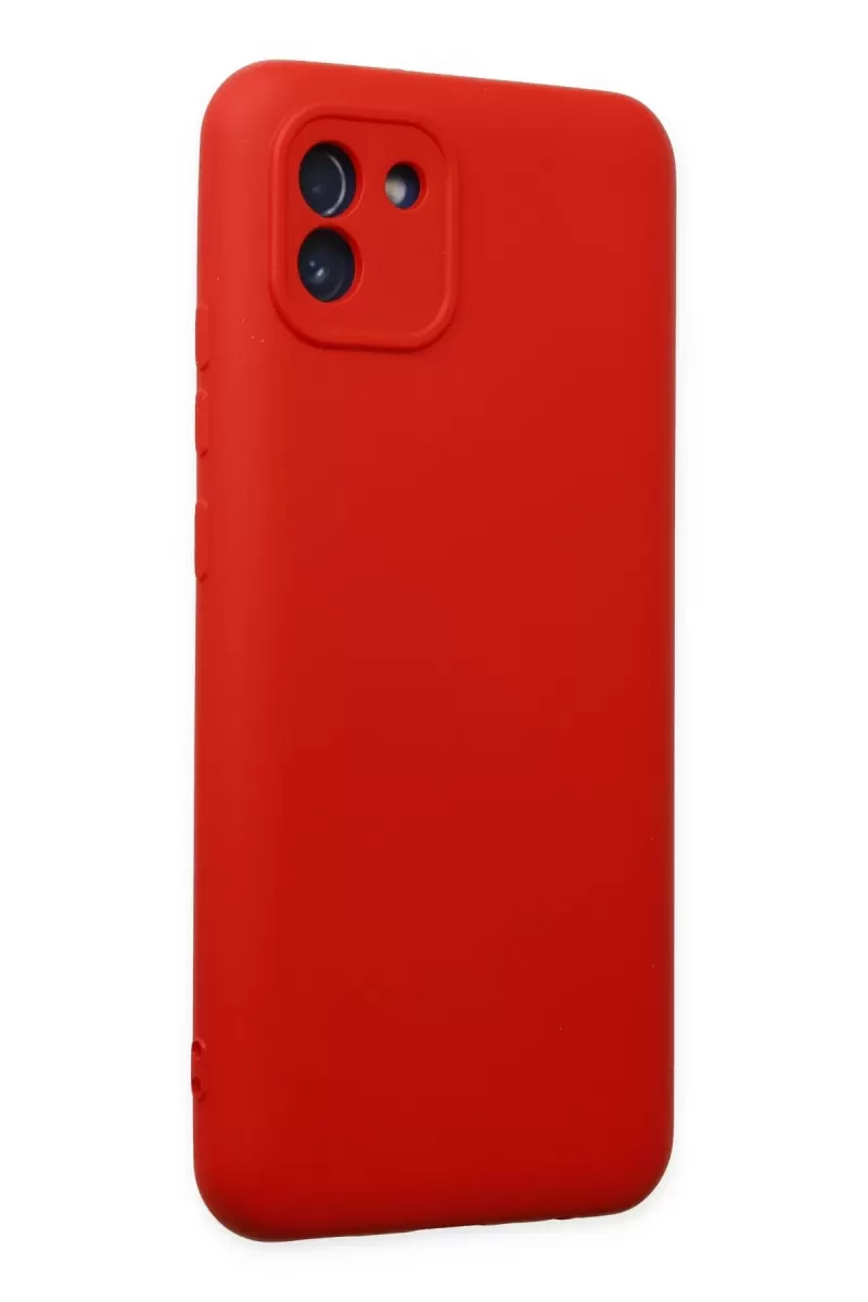 Newface Samsung Galaxy A03 Kılıf Nano içi Kadife Silikon - Kırmızı