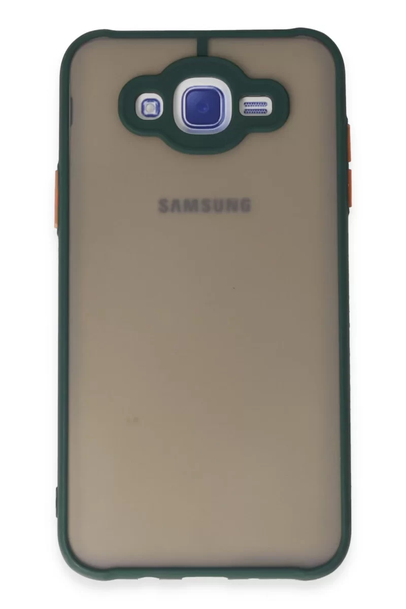 Newface Samsung Galaxy J7 Kılıf Montreal Silikon Kapak - Yeşil