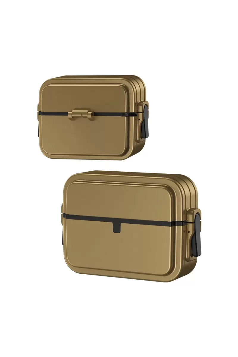 Newface Apple Airpods Pro 2 (2.nesil) 404 Kilitli Kılıf - Gold
