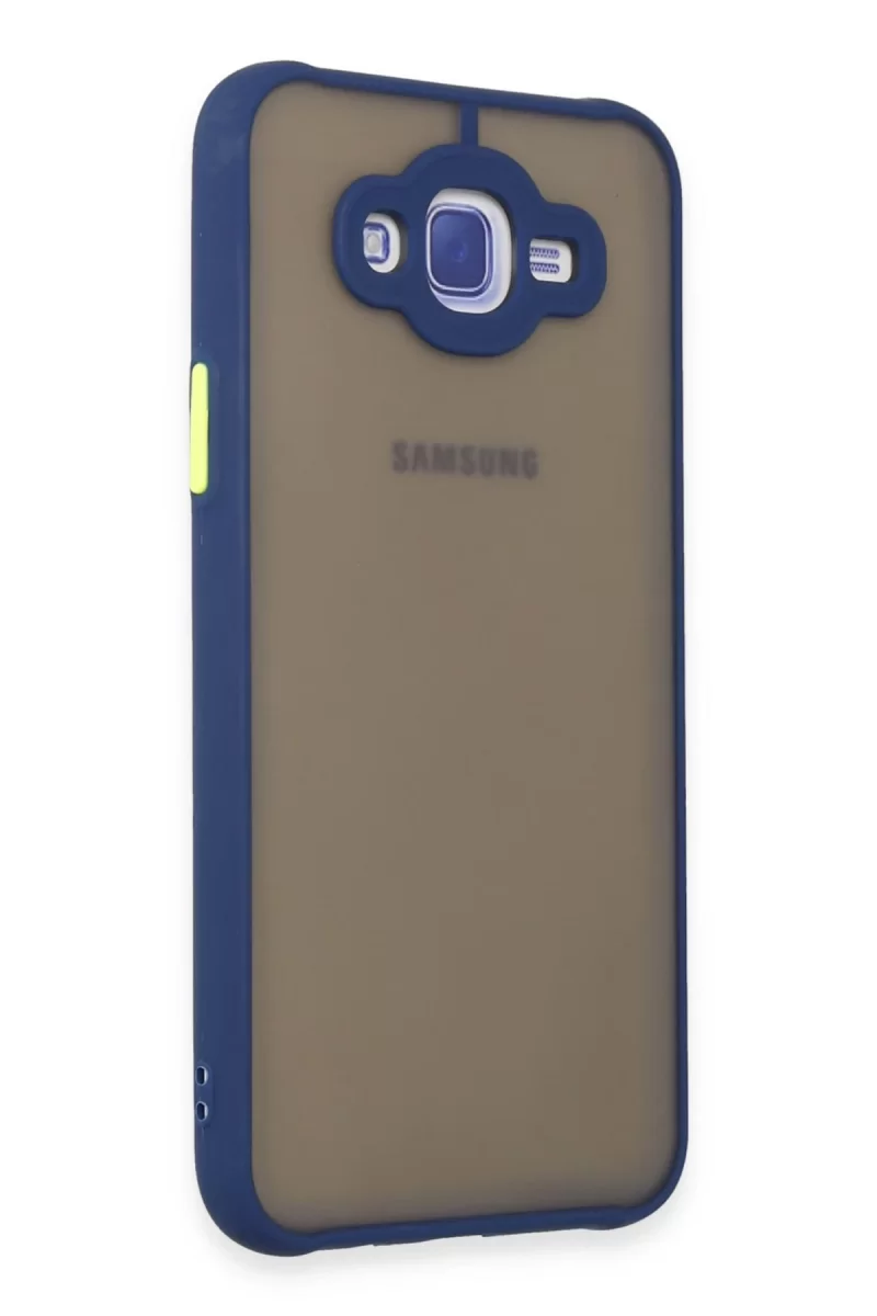 Newface Samsung Galaxy J7 Kılıf Montreal Silikon Kapak - Lacivert