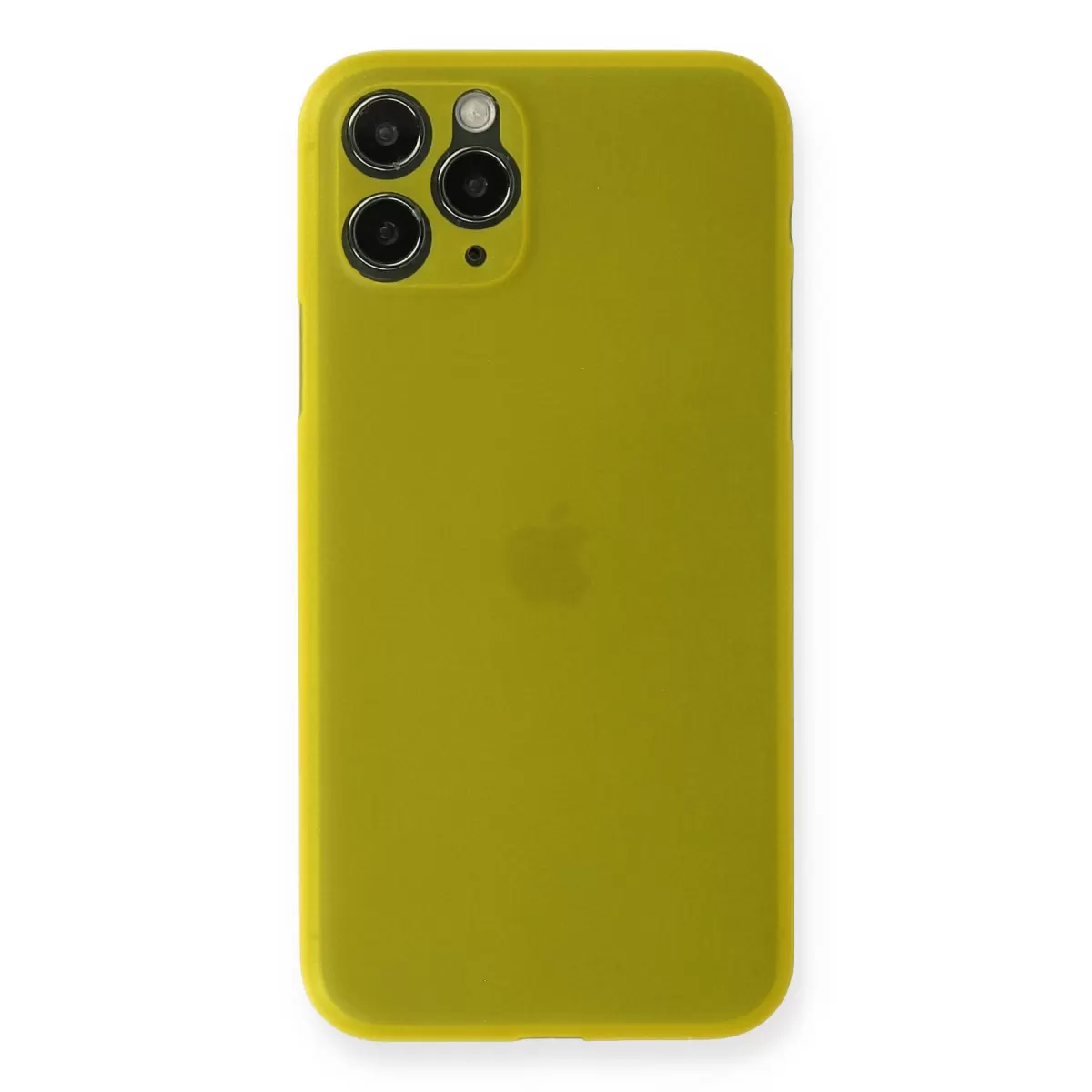 Newface Apple iPhone 11 Pro Max Kılıf PP Ultra İnce Kapak - Sarı