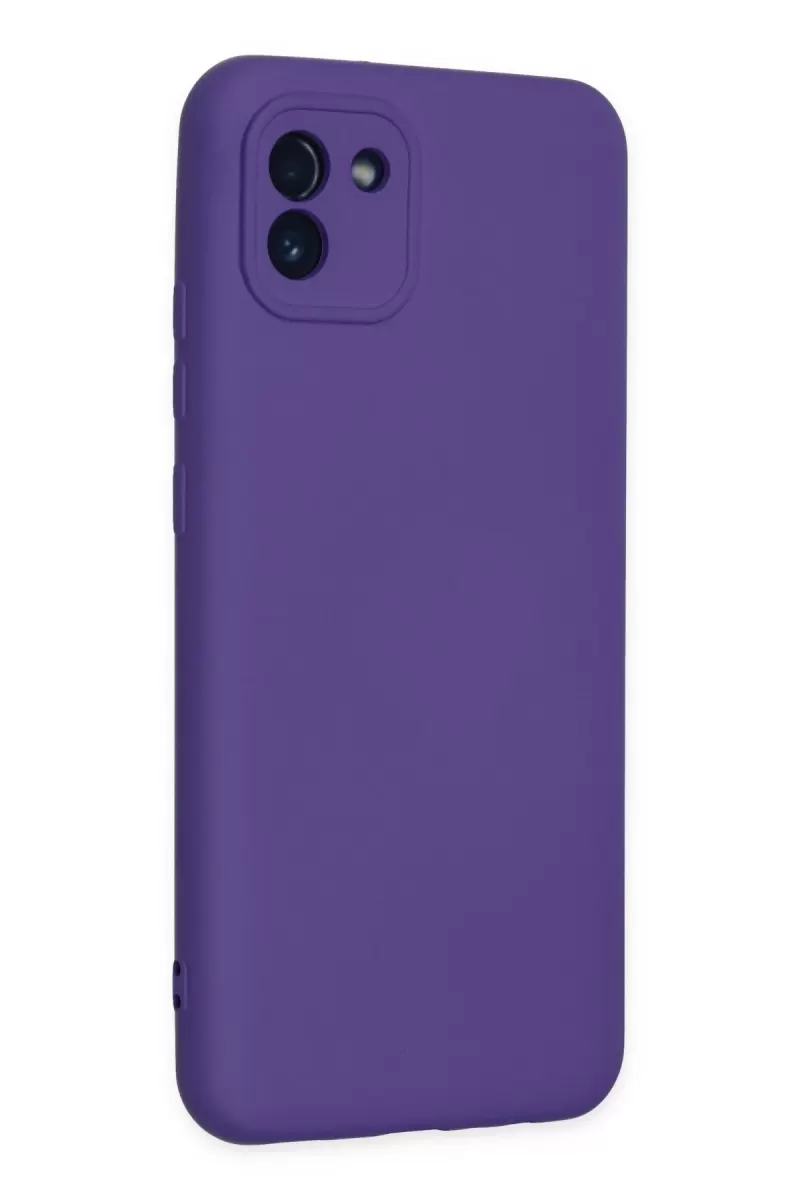 Newface Samsung Galaxy A03 Kılıf Nano içi Kadife Silikon - Mor