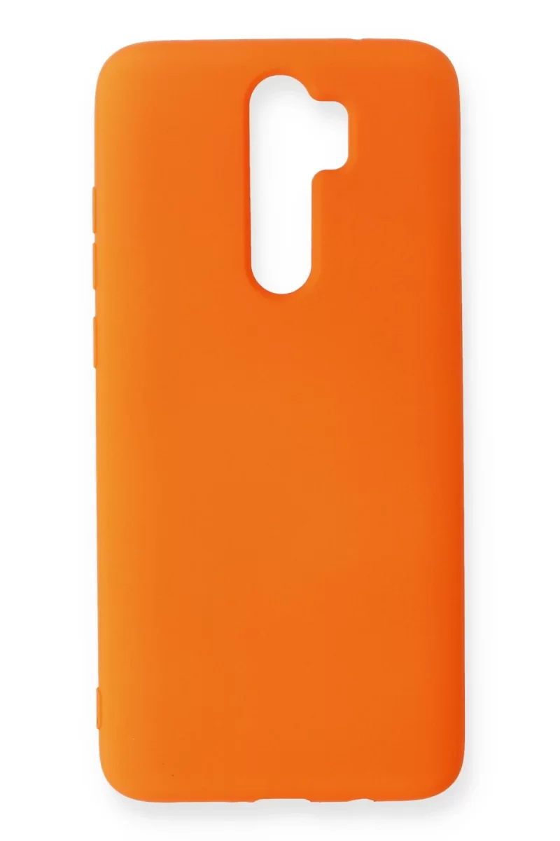 Newface Xiaomi Redmi Note 8 Pro Kılıf Nano içi Kadife Silikon - Turuncu