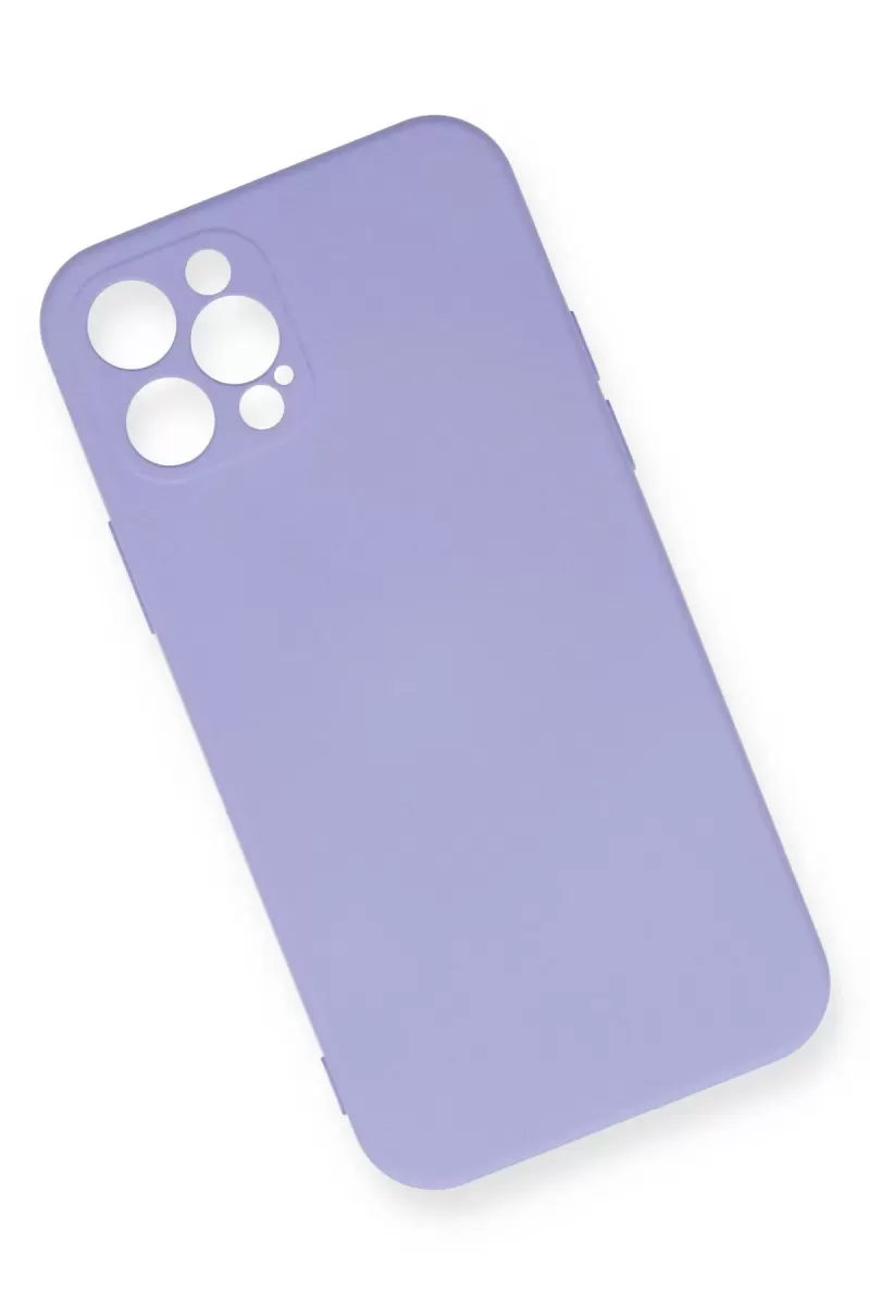 Newface Apple iPhone 12 Pro Max Kılıf Nano içi Kadife Silikon - Lila