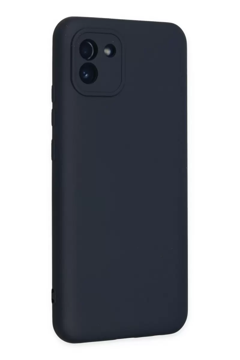 Newface Samsung Galaxy A03 Kılıf Nano içi Kadife Silikon - Lacivert