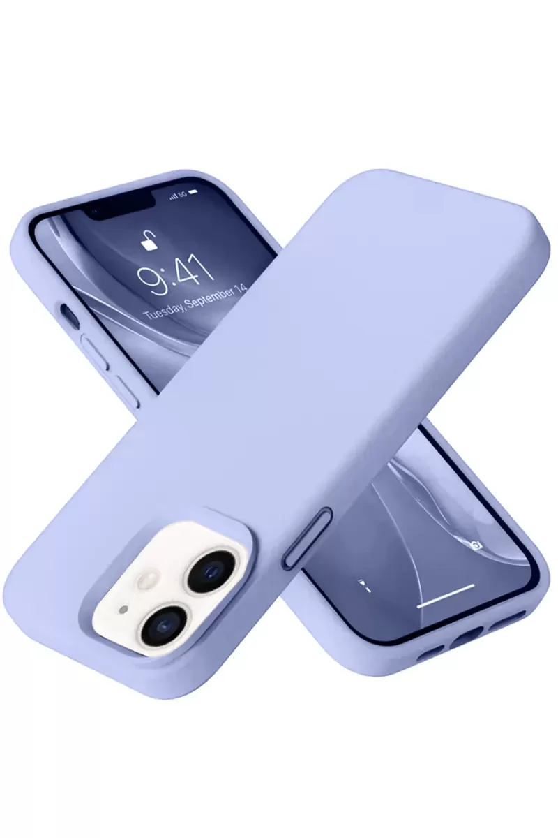 Newface Apple iPhone 12 Kılıf Nano içi Kadife Silikon - Lila