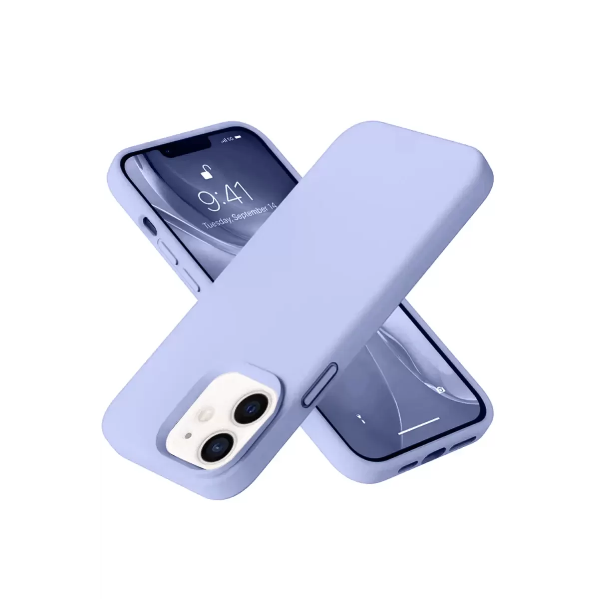Newface Apple iPhone 12 Kılıf Nano içi Kadife Silikon - Lila