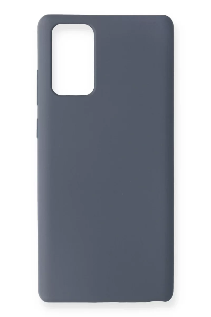 Newface Samsung Galaxy Note 20 Kılıf Nano içi Kadife Silikon - Gri