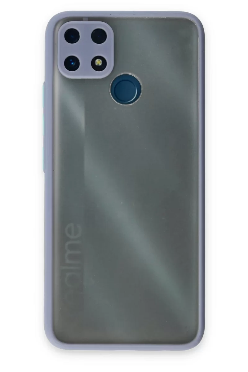 Newface Realme C25 Kılıf Montreal Silikon Kapak - Gri