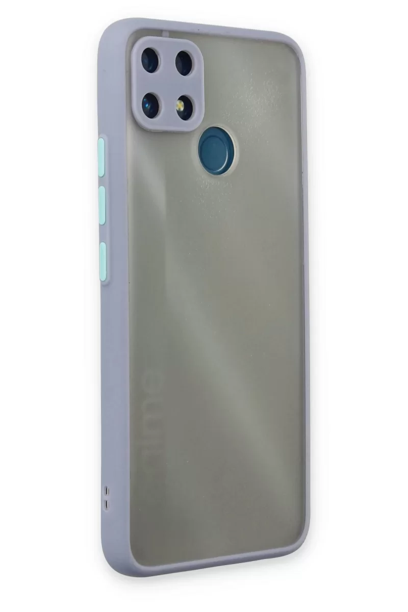 Newface Realme C25 Kılıf Montreal Silikon Kapak - Gri