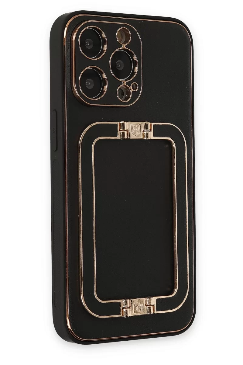 Newface Apple iPhone 13 Pro Kılıf Coco Elit Kapak - Siyah