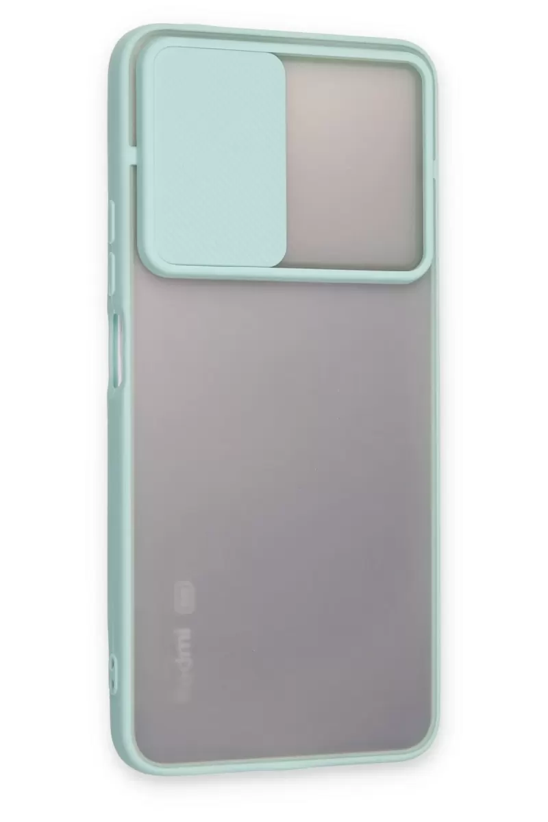Newface Xiaomi Redmi Note 11 Pro Plus 5G Kılıf Palm Buzlu Kamera Sürgülü Silikon - Turkuaz
