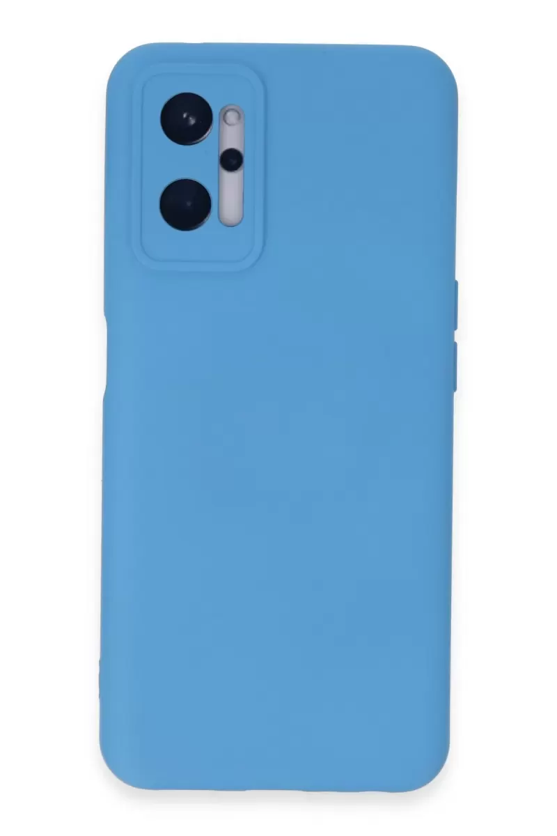 Newface Realme 9i 4G Kılıf Nano içi Kadife Silikon - Mavi