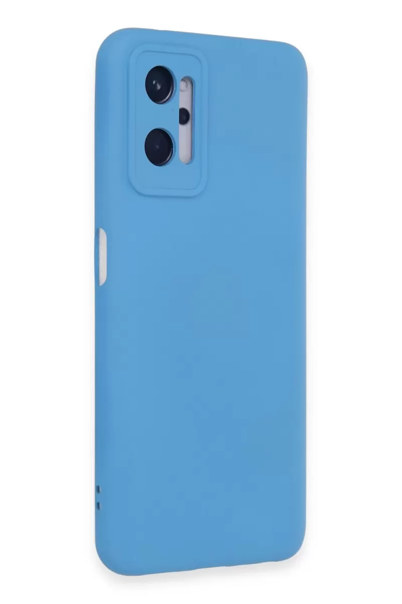 Newface Realme 9i 4G Kılıf Nano içi Kadife Silikon - Mavi