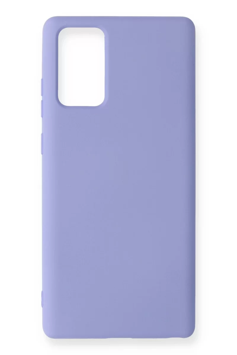 Newface Samsung Galaxy Note 20 Kılıf Nano içi Kadife Silikon - Lila