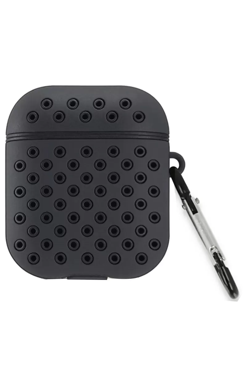 Newface Apple Airpods 2 (2.nesil) Spor Delikli Kılıf - Siyah-Siyah