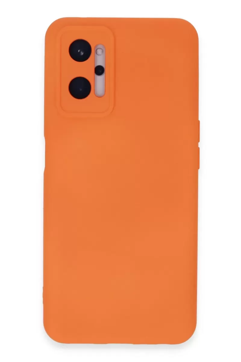 Newface Realme 9i 4G Kılıf Nano içi Kadife Silikon - Turuncu