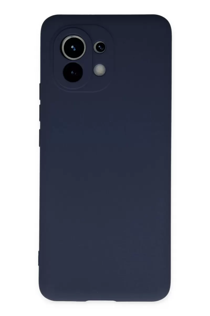 Newface Xiaomi Mi 11 Kılıf Nano içi Kadife Silikon - Lacivert