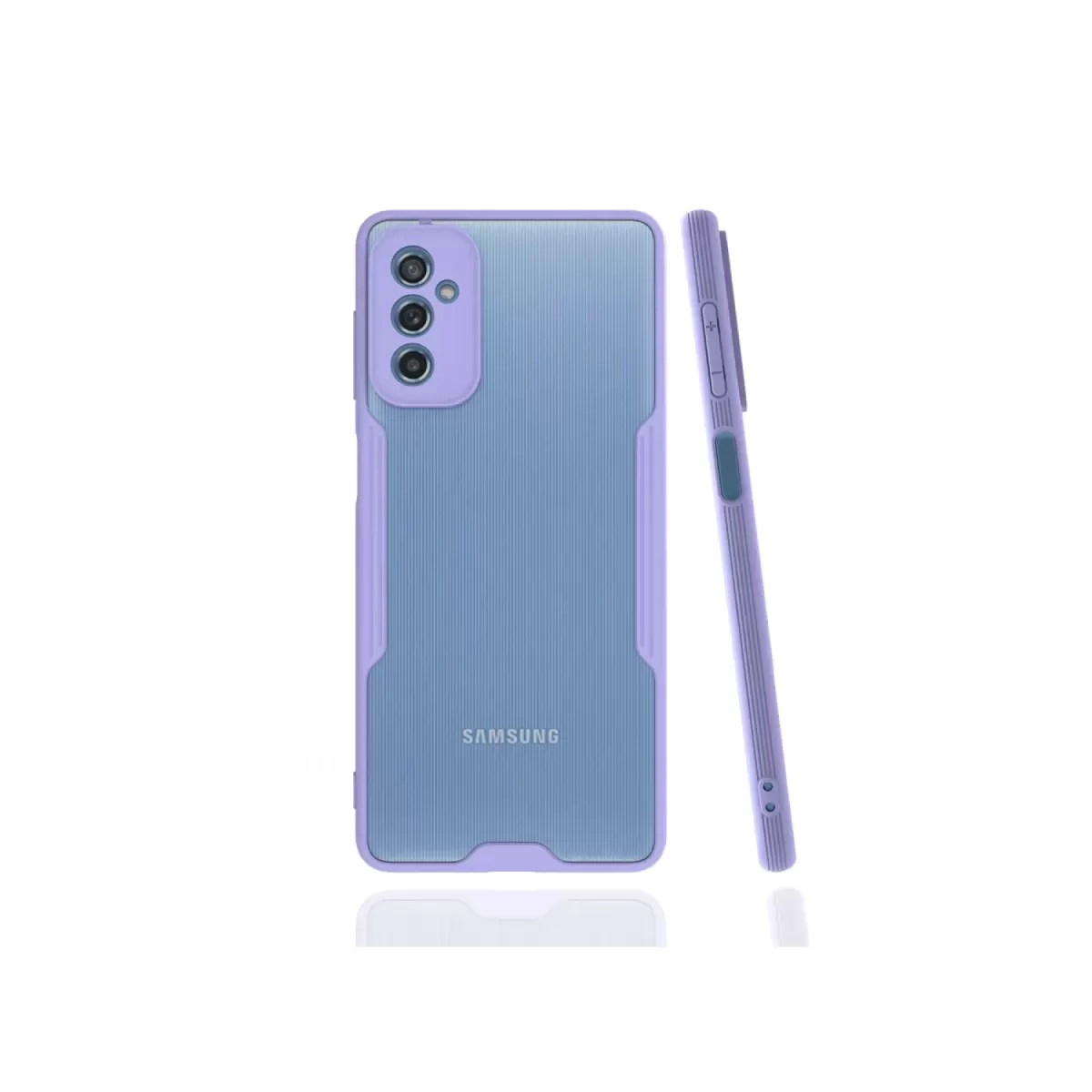 Newface Samsung Galaxy M52 5G Kılıf Platin Silikon - Lila