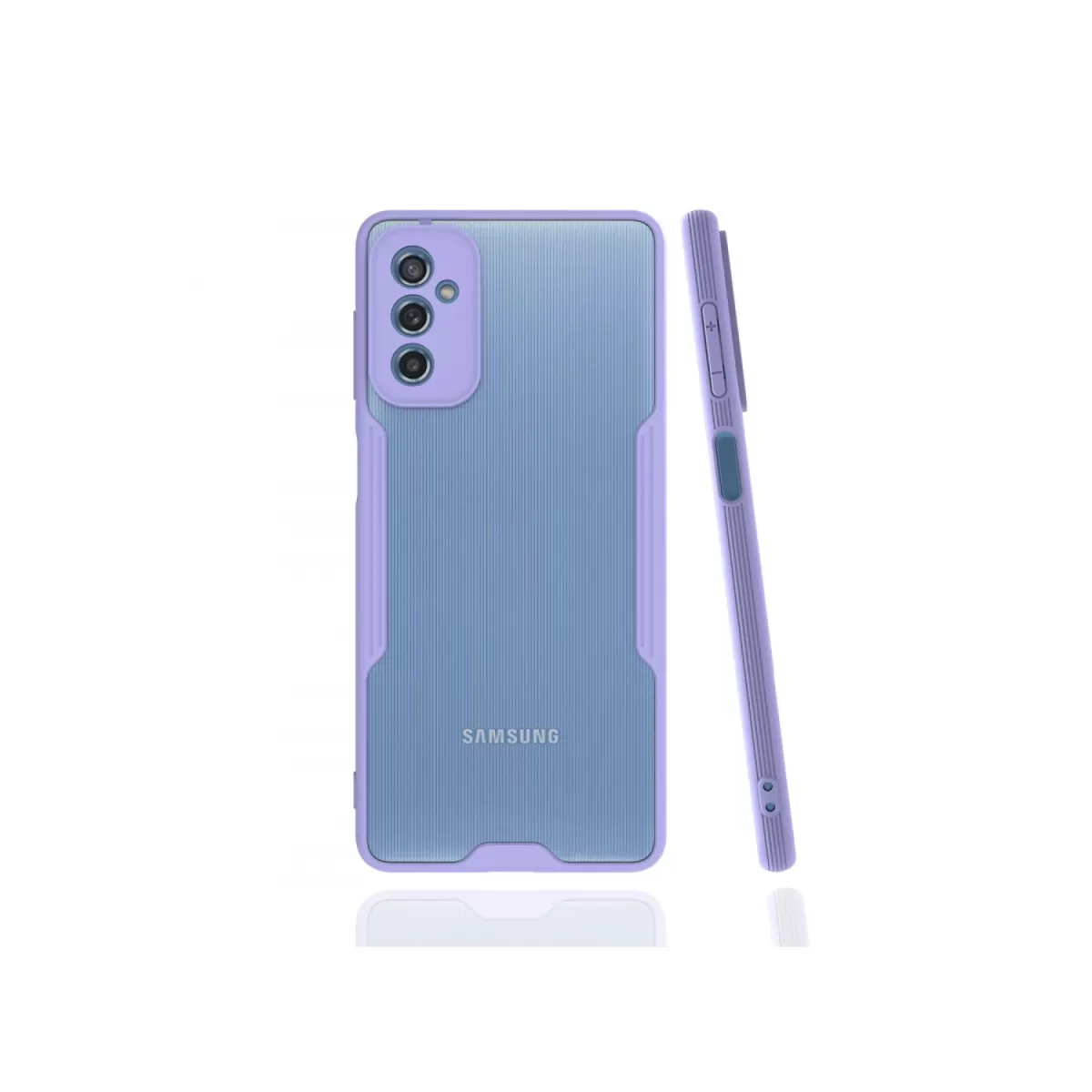 Newface Samsung Galaxy M52 5G Kılıf Platin Silikon - Lila