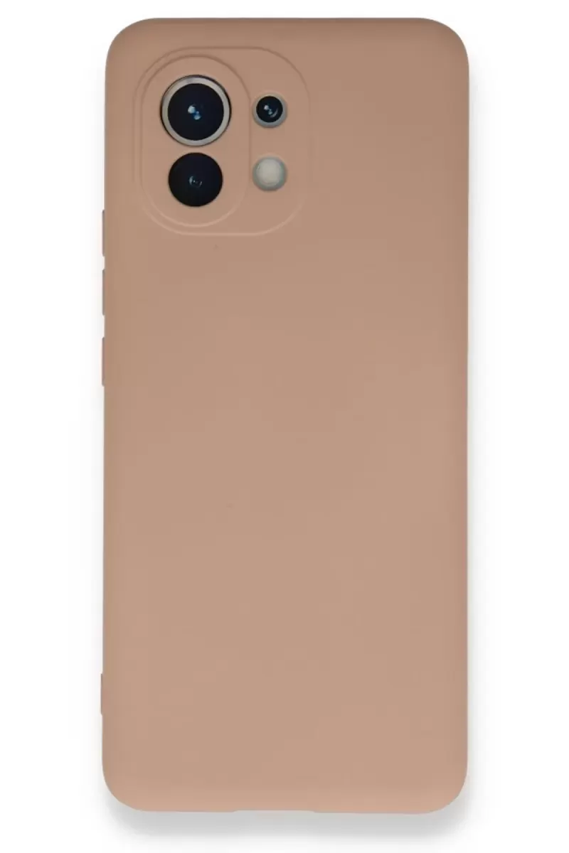 Newface Xiaomi Mi 11 Kılıf Nano içi Kadife Silikon - Pudra